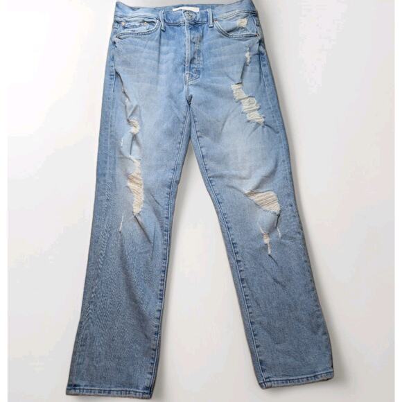 Mother Superior Jeans Womens 28 Trickster Ankle An Icy Confession Distressed - Picture 2 of 11